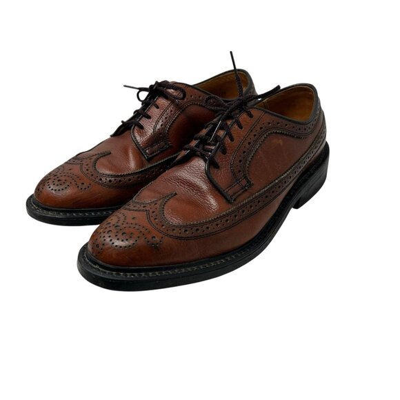 Dexter Wingtip Dress Shoes Men’s 8 EEE Leather Oxford Brogue Vintage Made in USA - Picture 1 of 10